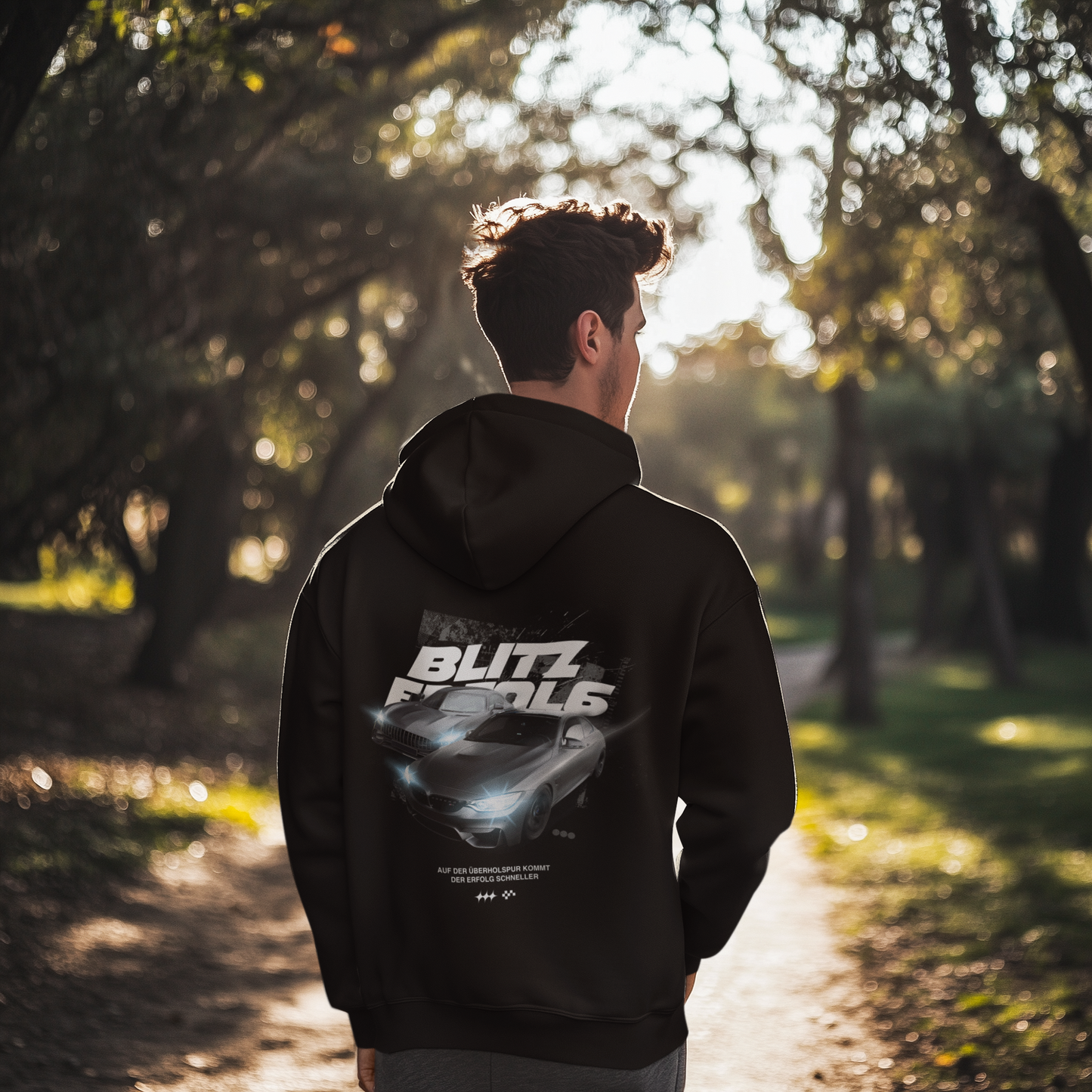 Auf der Überholspur  Oversized Zipper Hoodie